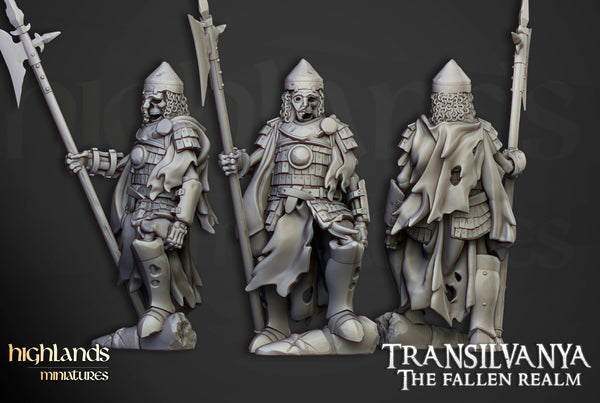 Armored Skeleton Warriors / Spearmen by Highlands Miniatures