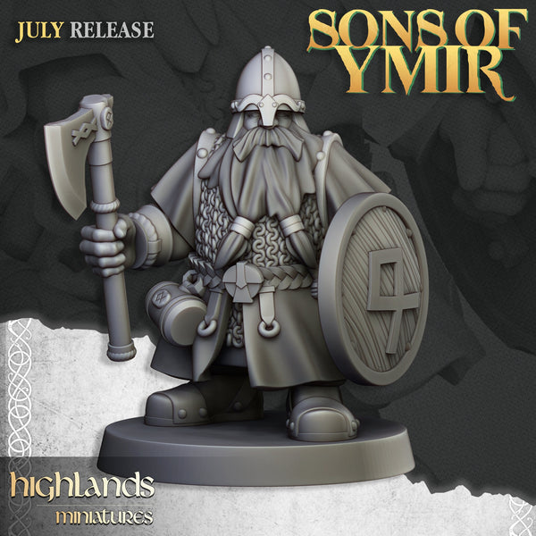 Sons of Ymir - Dwarven Warriors  Unit by Highlands Miniatures
