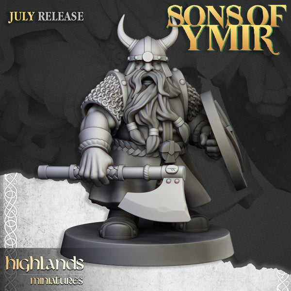 Sons of Ymir - Dwarven Warriors  Unit by Highlands Miniatures