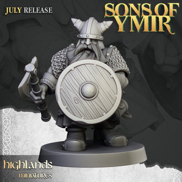 Sons of Ymir - Dwarven Warriors  Unit by Highlands Miniatures