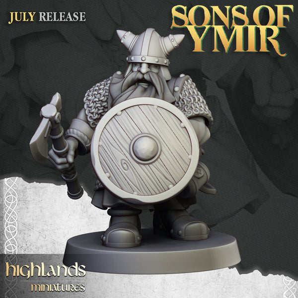 Sons of Ymir - Dwarven Warriors  Unit by Highlands Miniatures