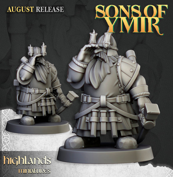 Sons of Ymir - Dwarven Miners Unit by Highlands Miniatures