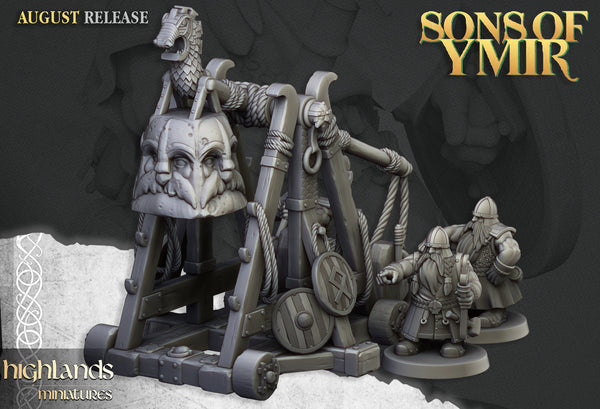 Sons of Ymir - Dwarven Catapult Unit by Highlands Miniatures