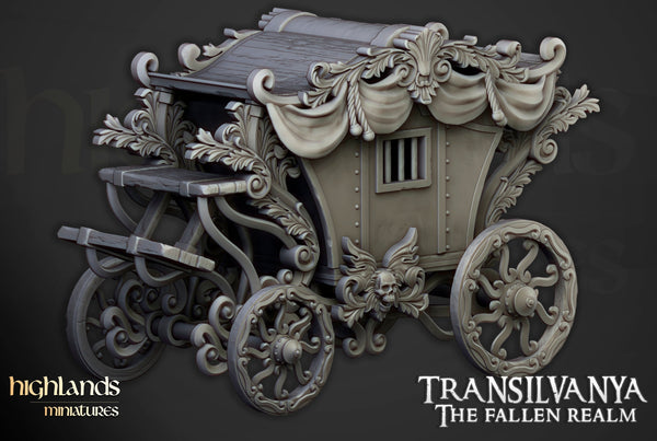 Undead Boyar Chariot  by Highlands Miniatures