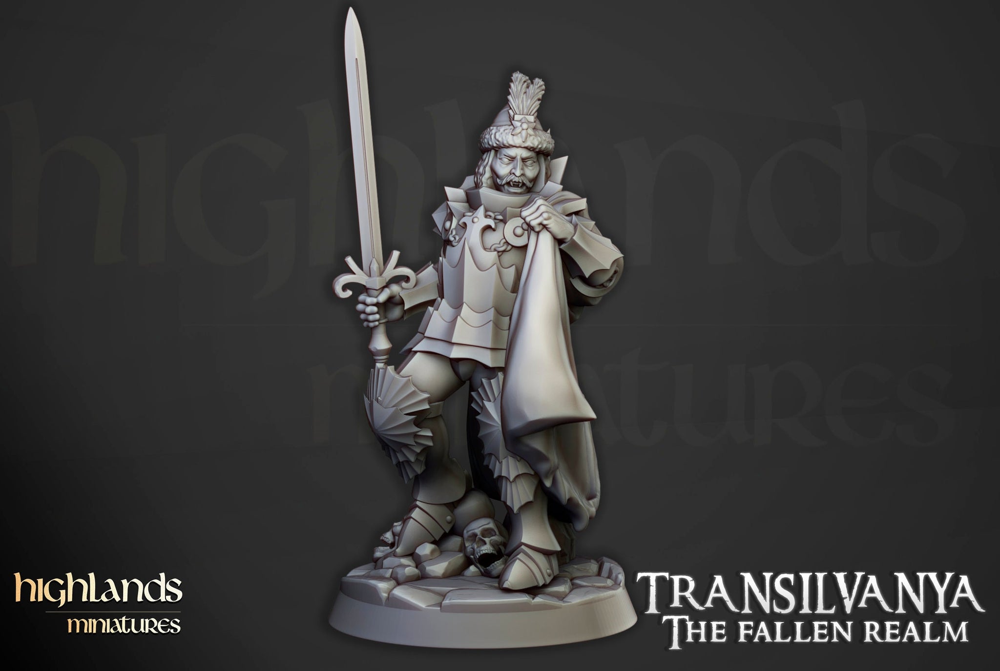 Vlad Valacari  Vampire hero by Highlands Miniatures