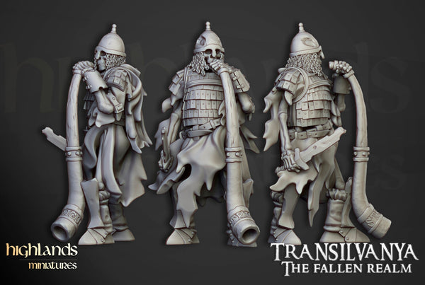 Armored Skeleton Warriors / Spearmen by Highlands Miniatures