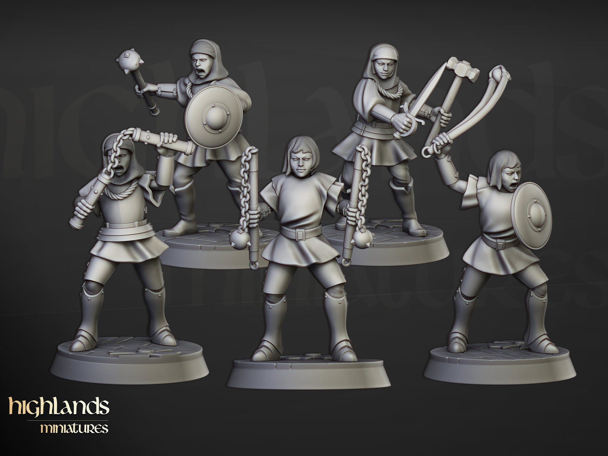 Sisters of Saint Helena - Young Sisters Unit by Highlands Miniatures