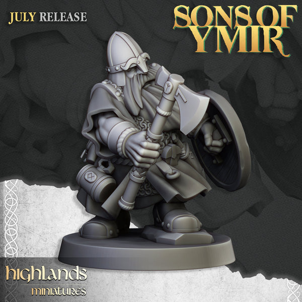 Sons of Ymir - Dwarven Warriors  Unit by Highlands Miniatures