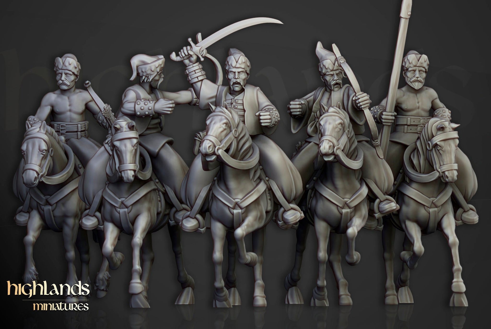 Cossack Light Cavalry Unit  by Highlands Miniatures