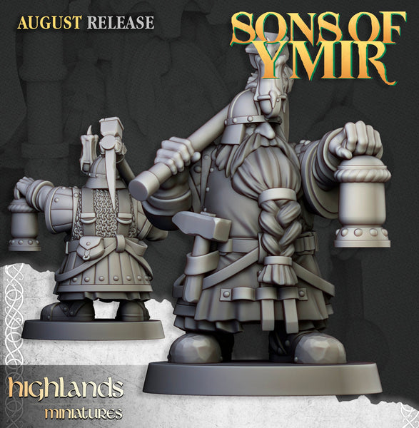 Sons of Ymir - Dwarven Miners Unit by Highlands Miniatures