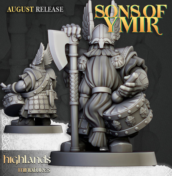 Sons of Ymir - Dwarven Veterans  Unit by Highlands Miniatures