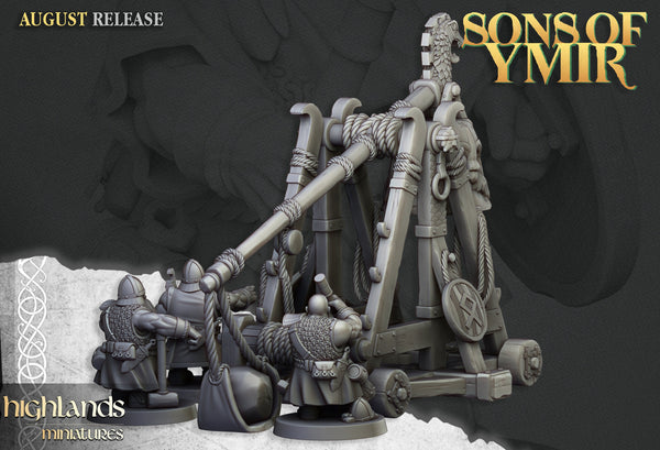 Sons of Ymir - Dwarven Catapult Unit by Highlands Miniatures
