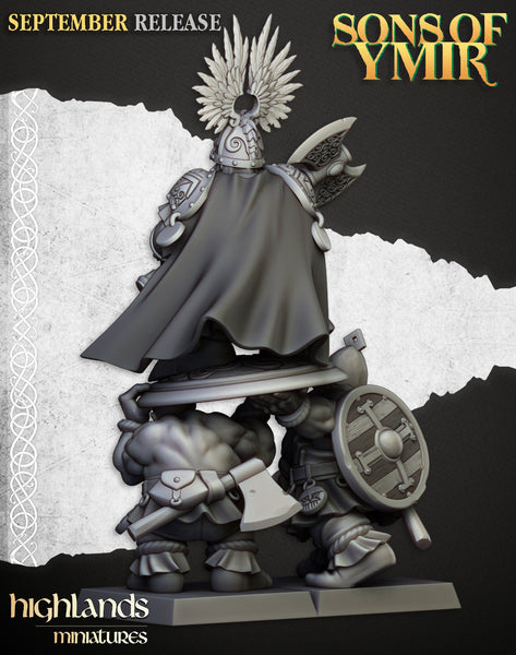 Sons of Ymir - King Ulric of Thrymheim / Dwarven king Unit by Highlands Miniatures