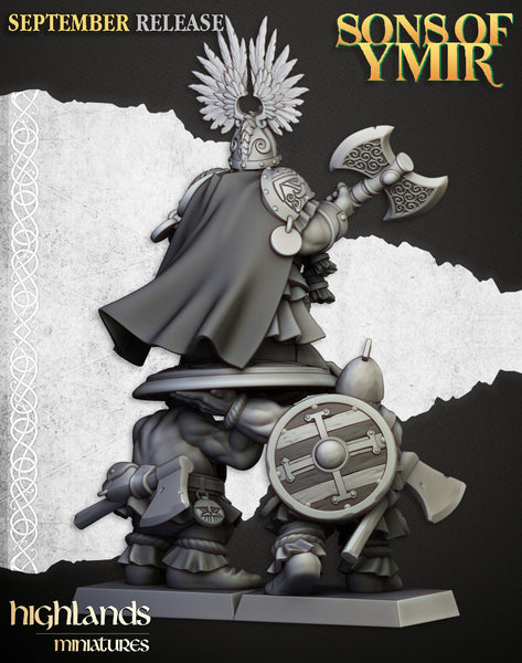 Sons of Ymir - King Ulric of Thrymheim / Dwarven king Unit by Highlands Miniatures