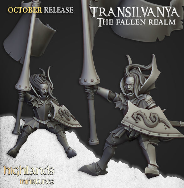 Spectres of Transilvanya - Vampire Lord on Zombie Dragon  Highlands Miniatures