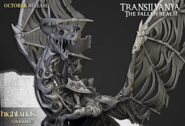 Spectres of Transilvanya - Vampire Lord on Zombie Dragon  Highlands Miniatures