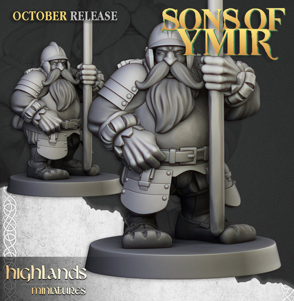 Sons of Ymir - Dwarven Pikemen Unit by Highlands Miniatures