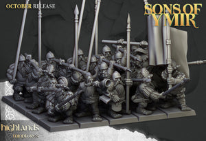 Sons of Ymir - Dwarven Pikemen Unit by Highlands Miniatures