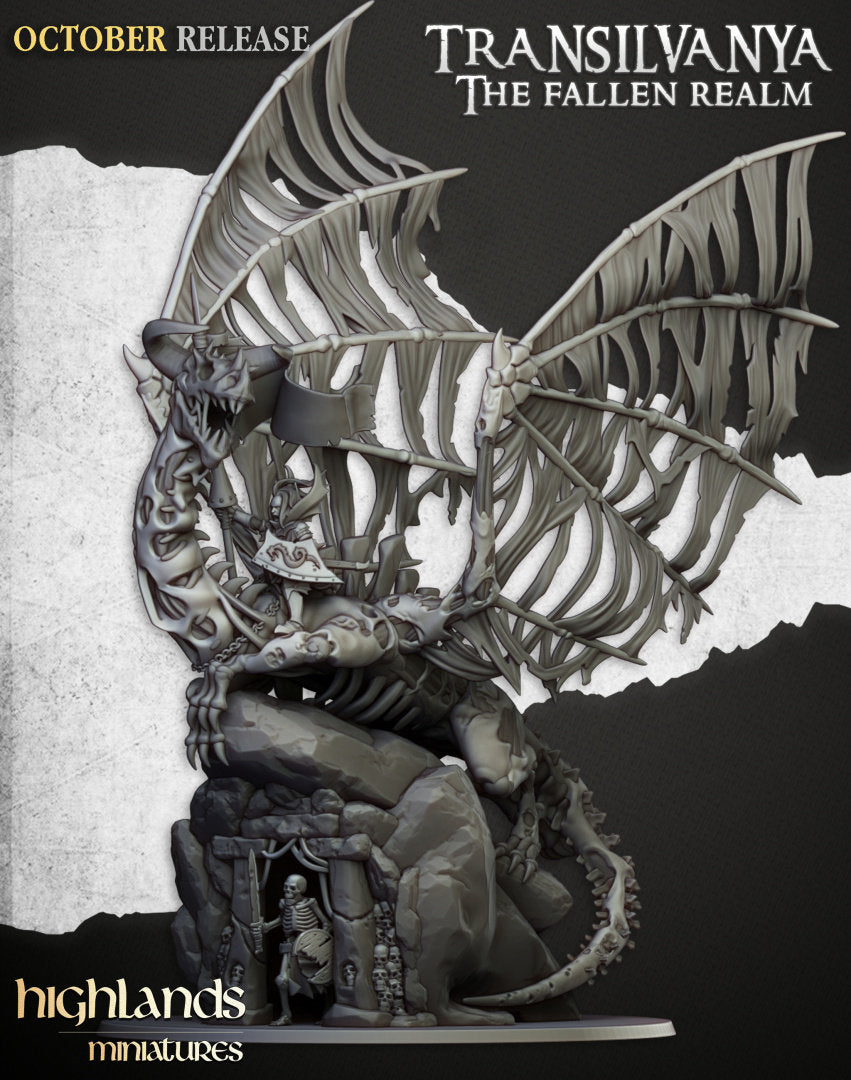 Spectres of Transilvanya - Vampire Lord on Zombie Dragon  Highlands Miniatures