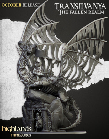 Spectres of Transilvanya - Vampire Lord on Zombie Dragon  Highlands Miniatures