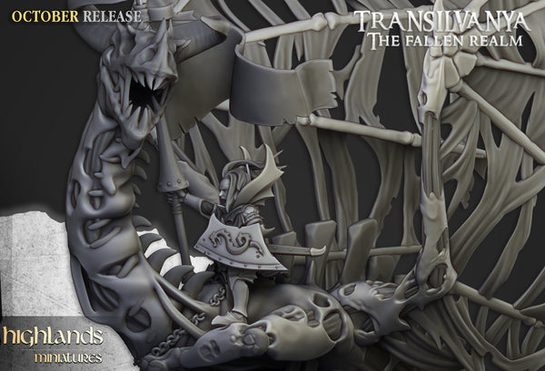 Spectres of Transilvanya - Vampire Lord on Zombie Dragon  Highlands Miniatures