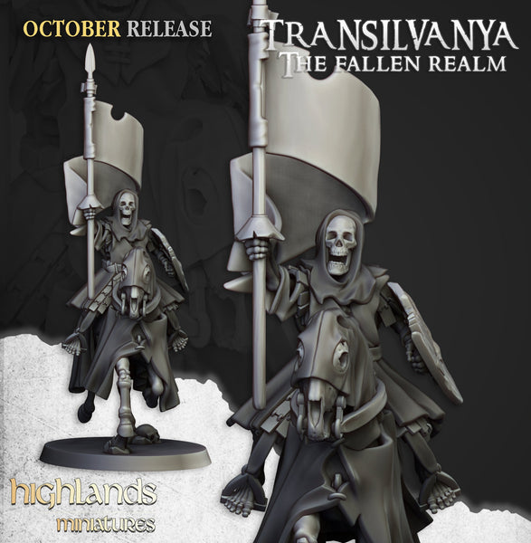 Spectres of Transilvanya  - Mounted Skeleton Unit  by Highlands Miniatures