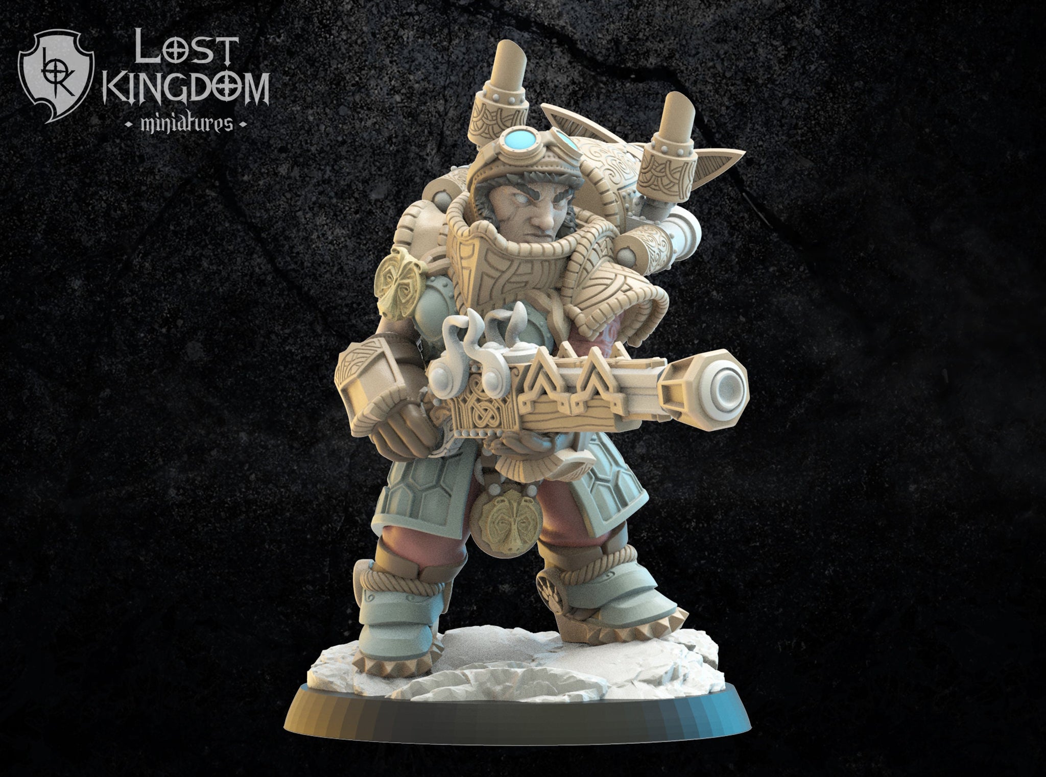 Dwarves of Niavellir - Inga, Engineer Captain  By Lost Kingdom Miniatures