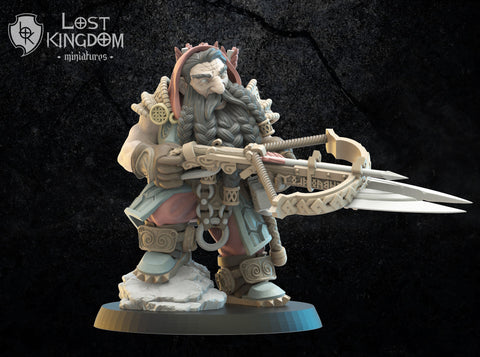 Dwarves of Niavellir - Harald, Armbrøst Hero  By Lost Kingdom Miniatures