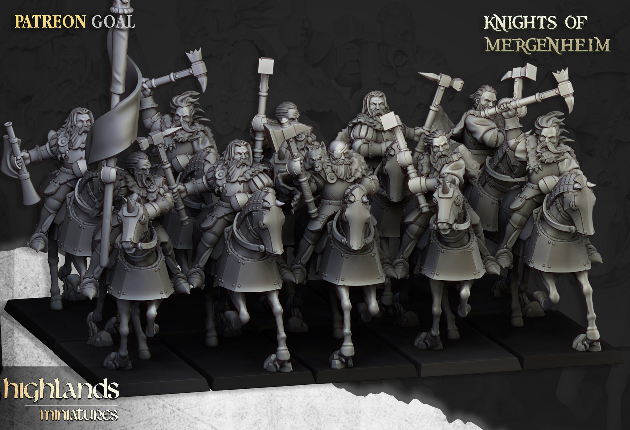 Mergenheim Knights Unit by Highlands Miniatures