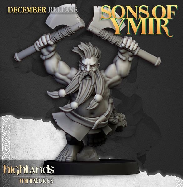 Sons of Ymir - Dwarven Deathseeker Unit by Highlands Miniatures