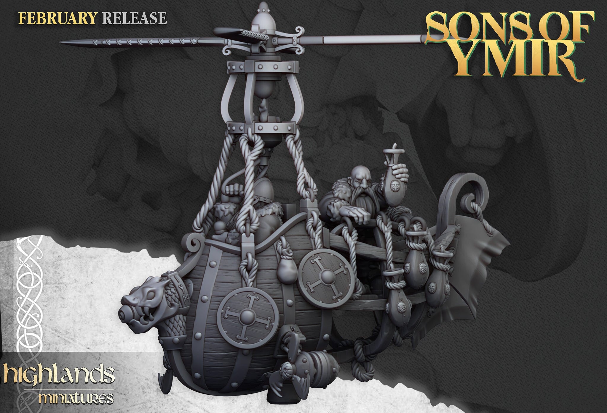 Sons of Ymir - Dwarf  Flying Machine by Highlands Miniatures