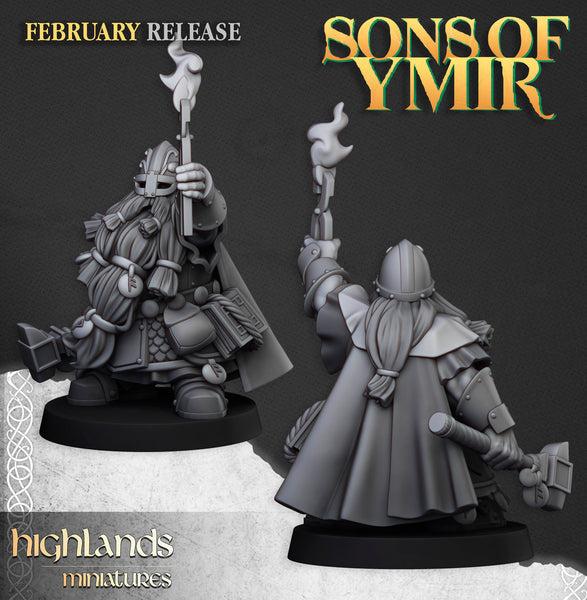 Sons of Ymir - Dwarf Runemaster by Highlands Miniatures