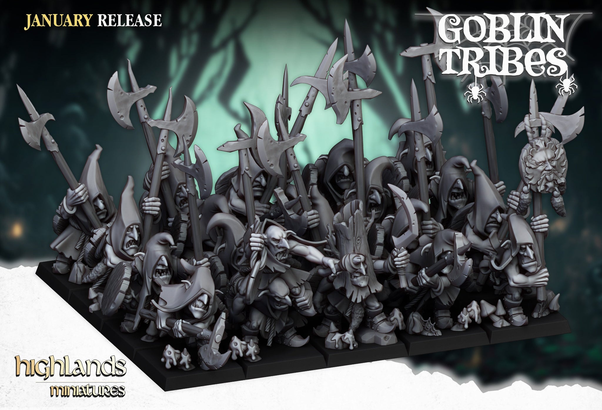 Swamp Goblin with Pikes Unit by Highlands Miniatures