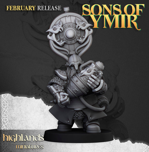 Sons of Ymir - Dwarf Fire spitter  Unit by Highlands Miniatures