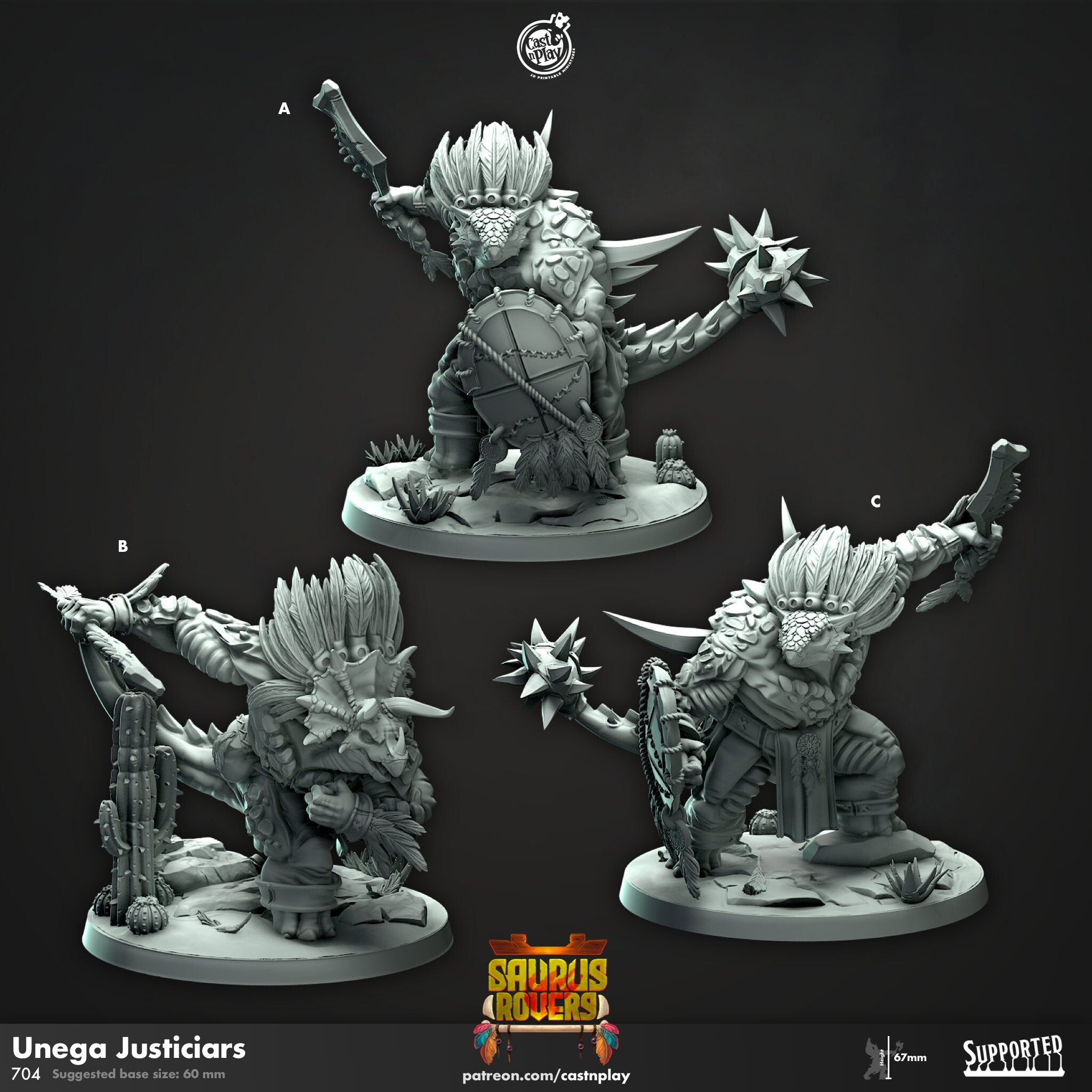 Unega Justicars Cast N Play (Saurus Rovers)