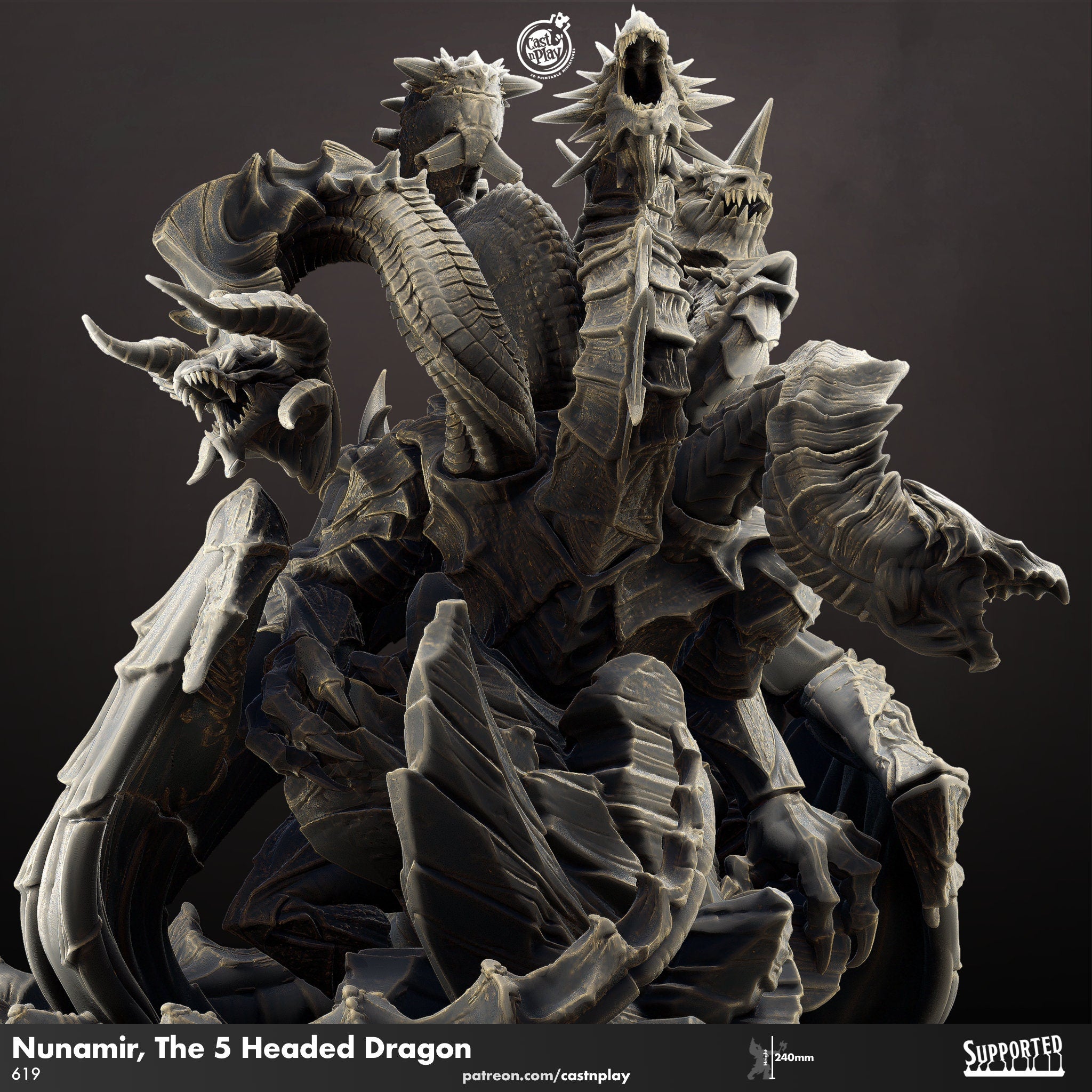 Nunamir, the 5 Headed Dragon by Cast N Play