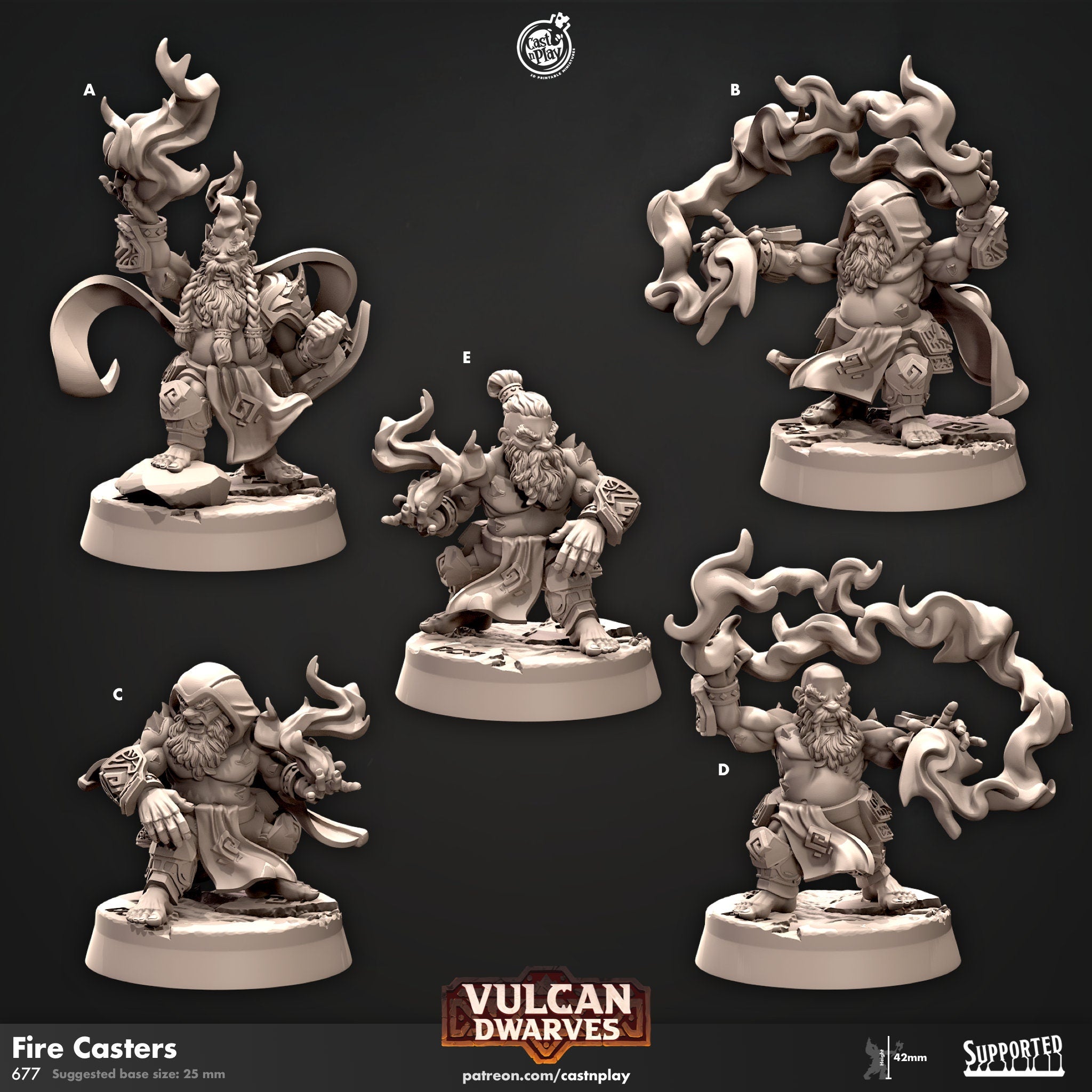 Fire Casters by Cast N Play (Vulcan Dwarves)