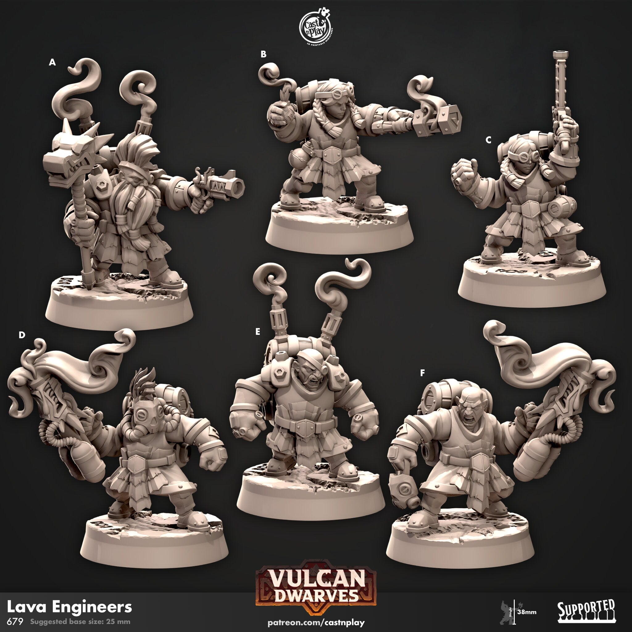 Lava engineers by Cast N Play (Vulcan Dwarves)