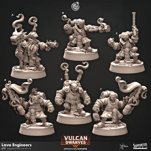 Lava engineers by Cast N Play (Vulcan Dwarves)
