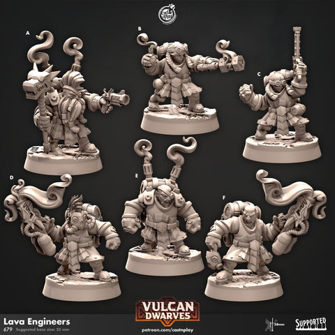 Lava engineers by Cast N Play (Vulcan Dwarves)