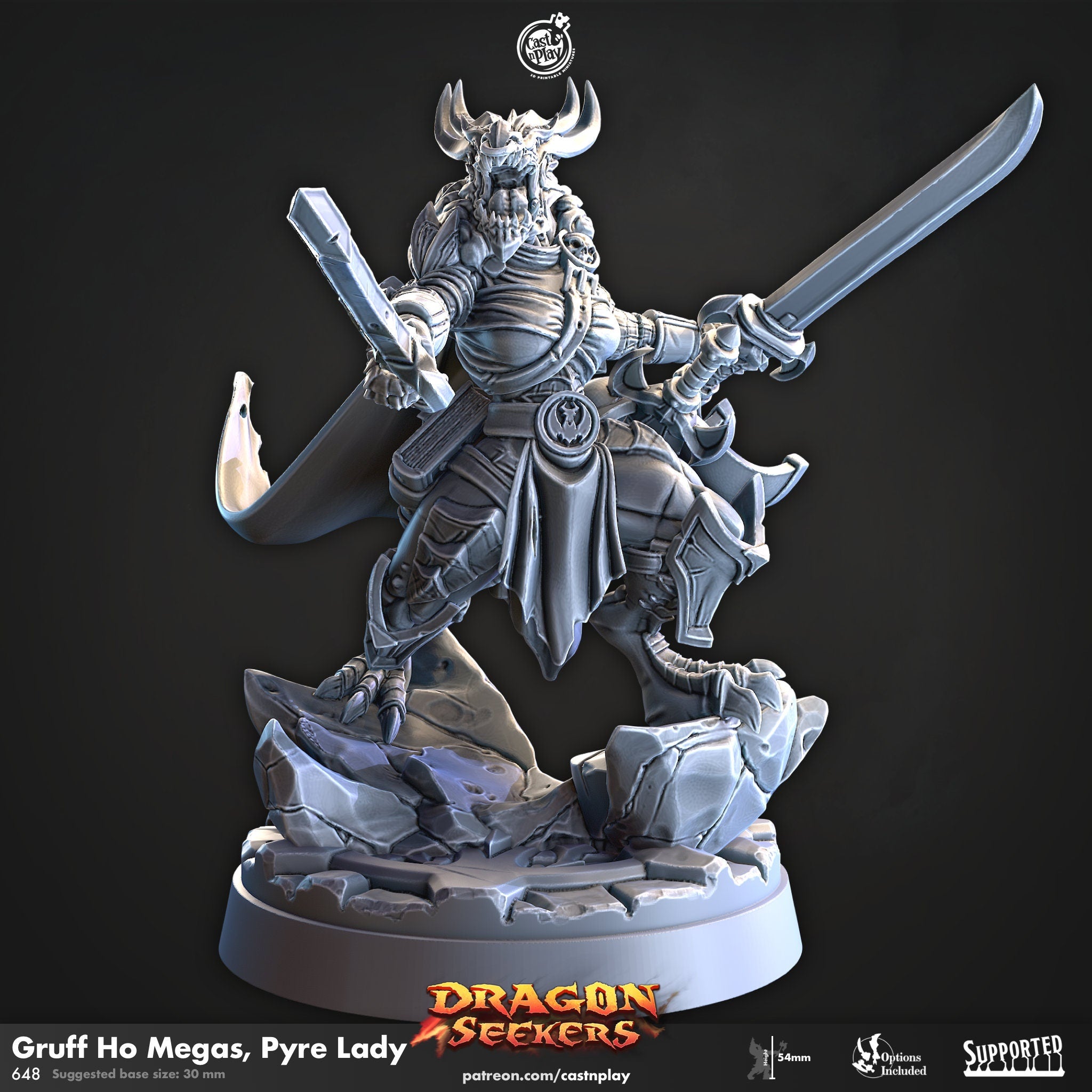 Gruff Ho Megas, Pyre Lady  by Cast N Play (Dragon Seekers)