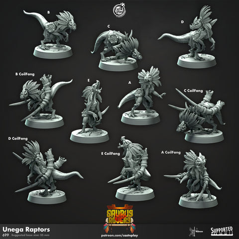 Unega Raptors by Cast N Play (Saurus Rovers)