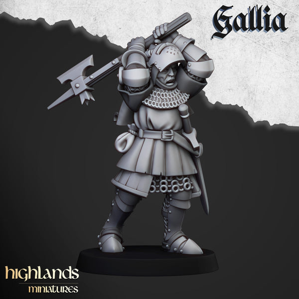 Knights of Gallia on foot by Highlands Miniatures
