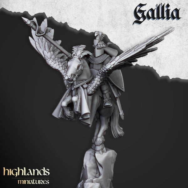 Gallia Knights on Pegasus by Highlands Miniatures