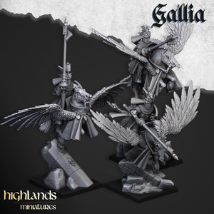 Gallia Knights on Pegasus by Highlands Miniatures