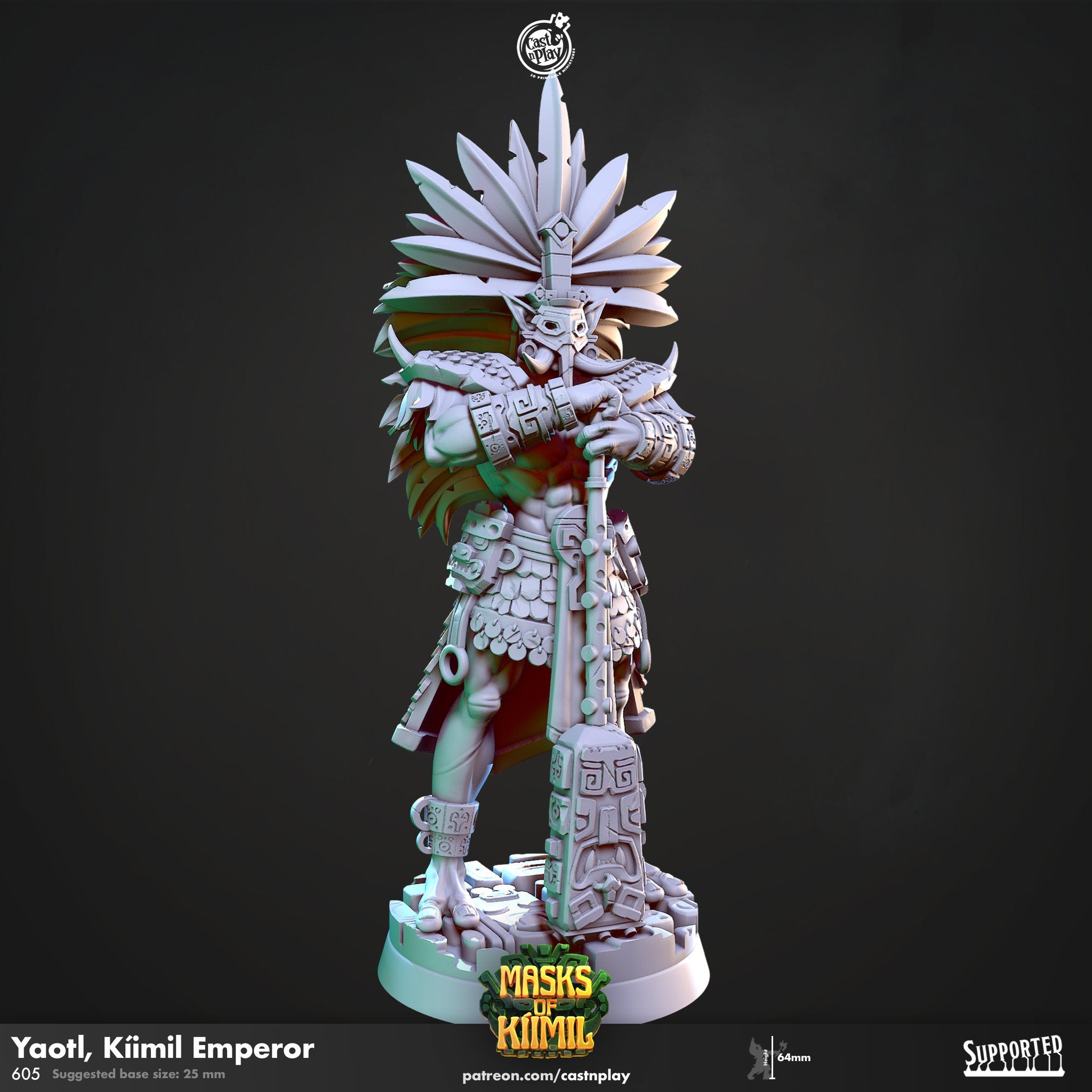 Yaotl, Kiimil Emperor by Cast N Play (Masks of Kiimil)