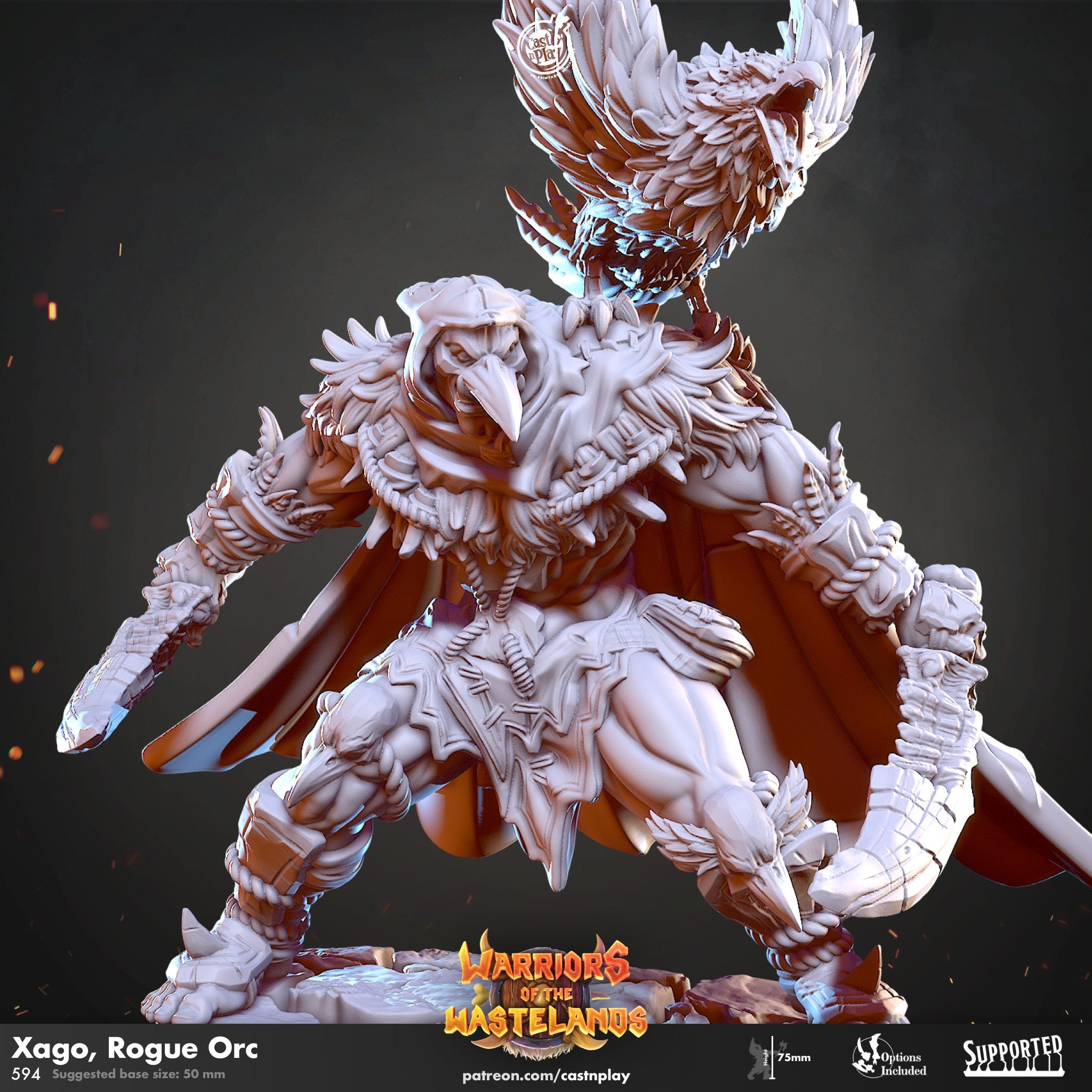 Xago, Rogue Orc by Cast N Play (Warriors of the Wastelands)