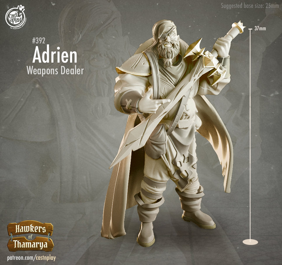 Adrien the Weapons Dealer by Cast N Play (Hawkers of Tharmarya)