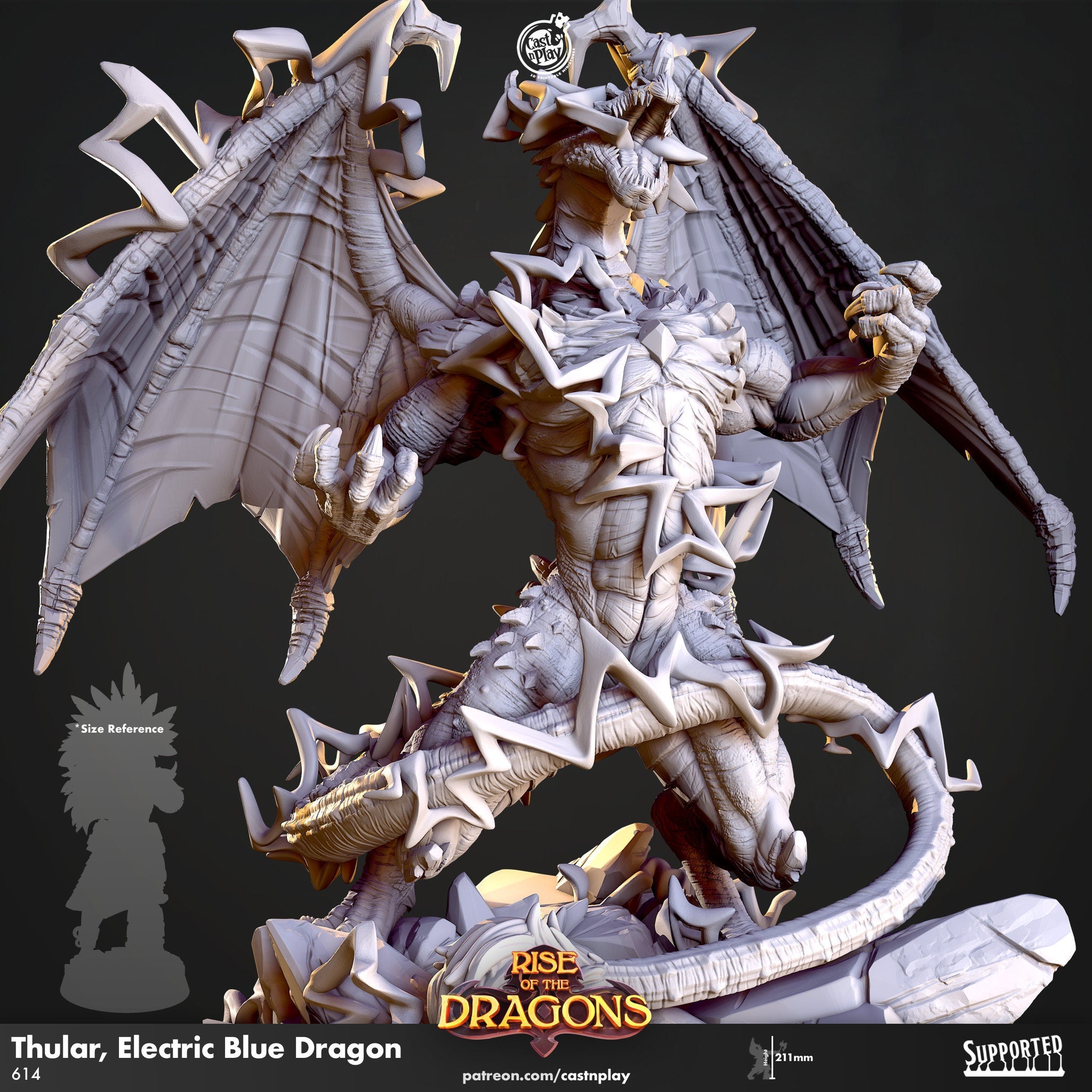 Thular, Electric Blue Dragon Cast N Play (Rise of the Dragons)