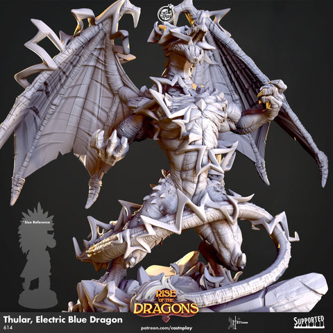 Thular, Electric Blue Dragon Cast N Play (Rise of the Dragons)